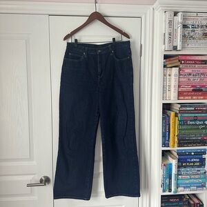 Uniqlo Blue Wide Leg Jeans